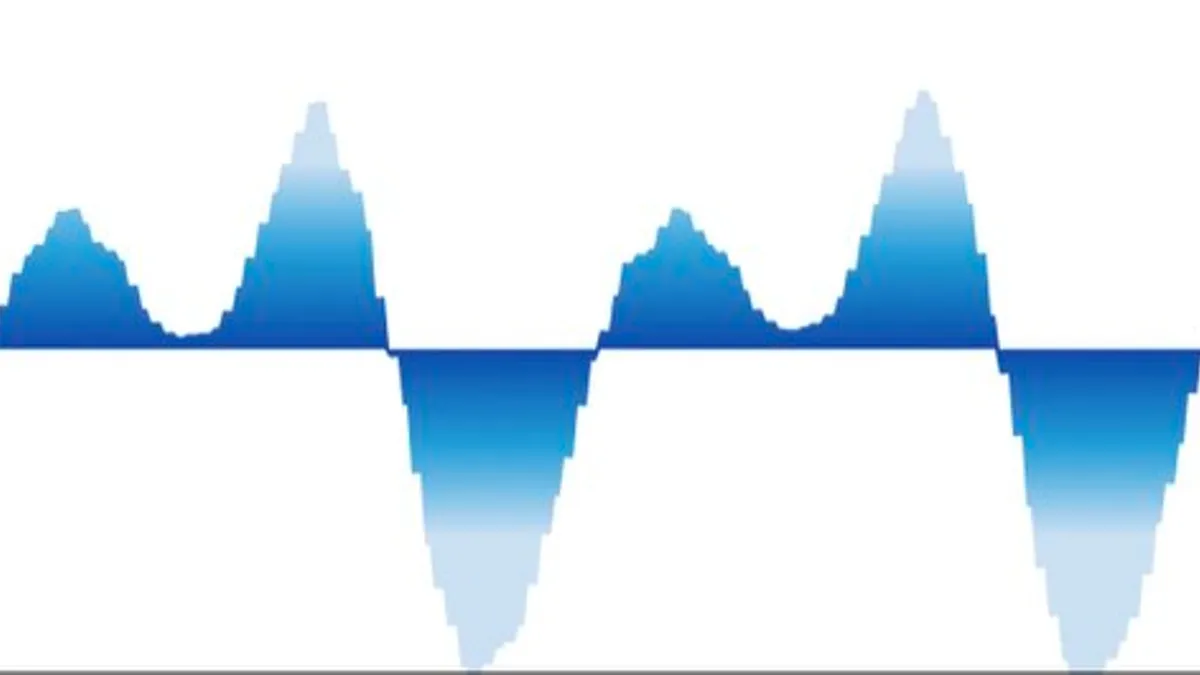 A phone screen showing a voice waveform while someone speaks